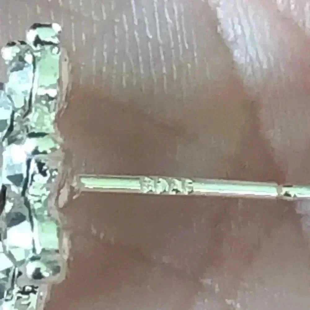Diamond Shaped 925 Sterling Silver Crystal Stud Earrings NWT - Picture 3 of 5